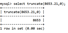 MySQL Math TRUNCATE()函数