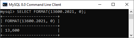 MySQL Number Format Function