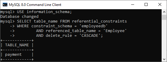 MySQL ON DELETE CASCADE 