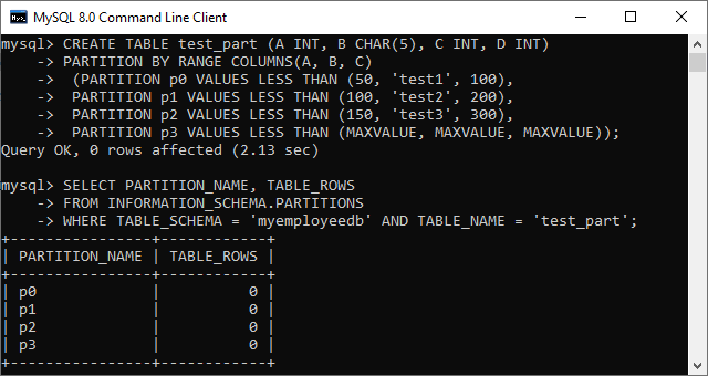 MySQL Partitioning