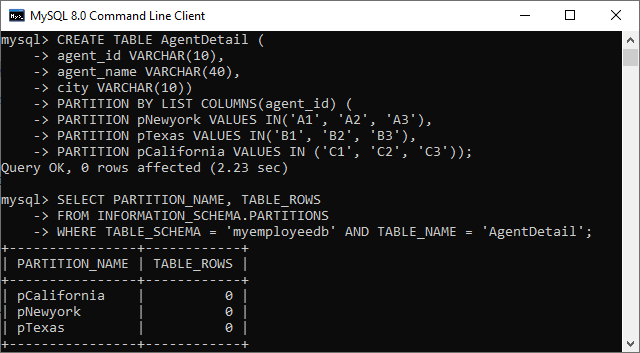 MySQL Partitioning