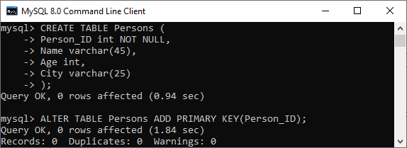 MySQL主键