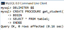 MySQL Procedure