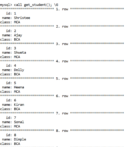 MySQL Procedure