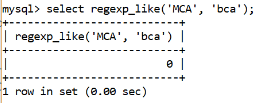 MySQL regexp_like函数