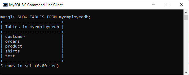 MySQL重命名表