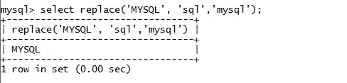 MySQL字符串REPLACE()功能