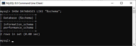 MySQL Show Databases