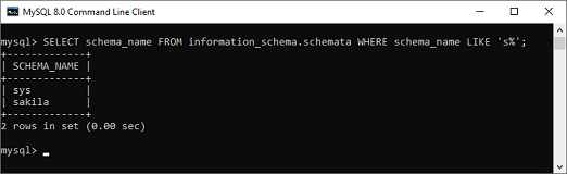 MySQL Show Databases