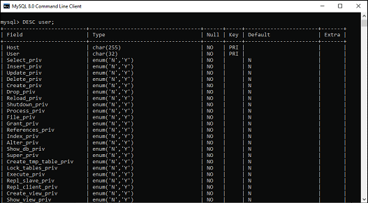 MySQL Show Users