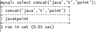 MySQL String CONCAT()函数