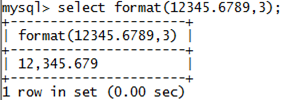 MySQL String FORMAT()函数