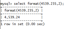 MySQL字符串格式()函数