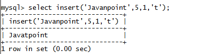 MySQL String INSERT()函数