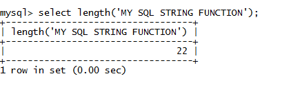 MySQL字符串长度()函数