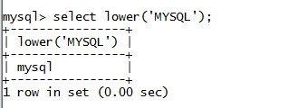 MySQL String LOWER()函数