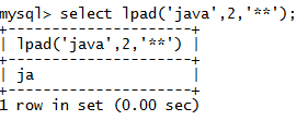 MySQL String LPAD()函数