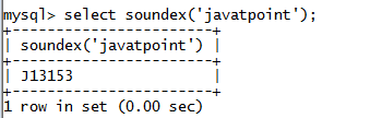 MySQL String SOUNDEX()函数