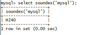 MySQL String SOUNDEX()函数
