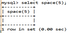 MySQL String SPACE()函数