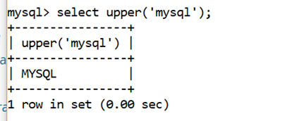 MySQL String UPPER()函数