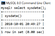 MySQL Sysdate()函数