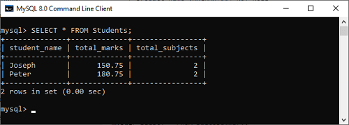 MySQL临时Table