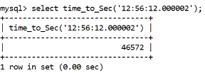 MySQL time_to_sec()函数
