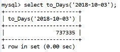 MySQL日期时间to_day()函数