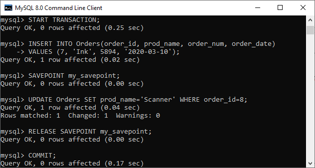 MySQL Transaction