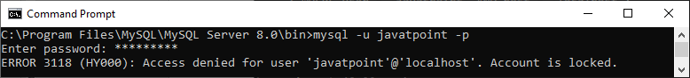 MySQL Unlock Account