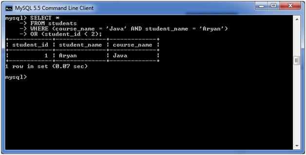 MySQL AND OR条件2