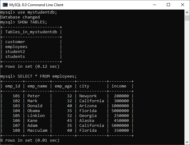 mysql count()