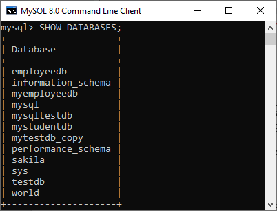 MySQL DROP Database