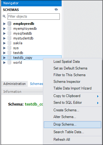 MySQL DROP Database