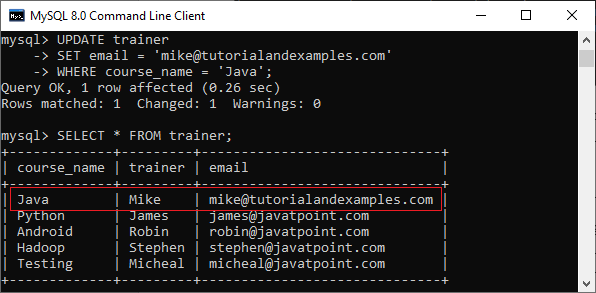 MySQL UPDATE Query