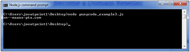 Node.js punycode示例3