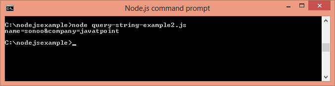 Node.js查询字符串示例2