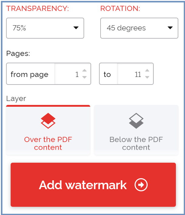 在PDF中添加水印