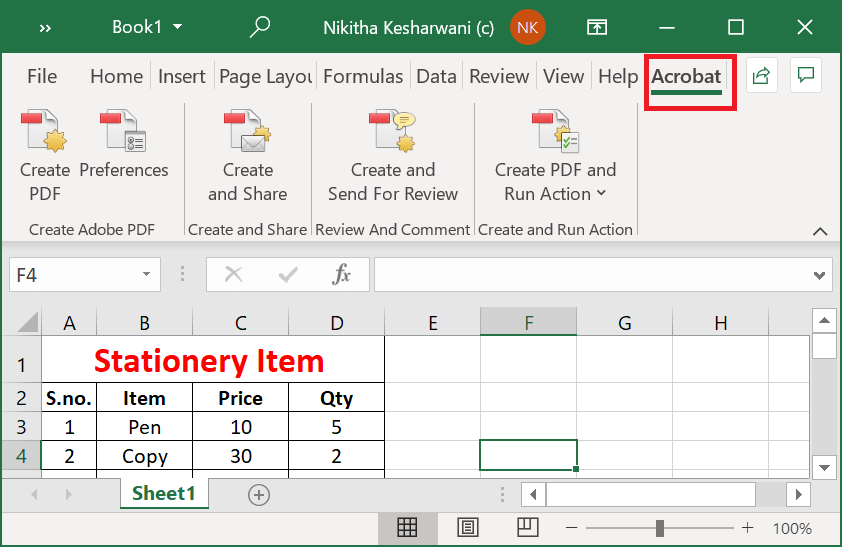 将 Excel 转换为 PDF