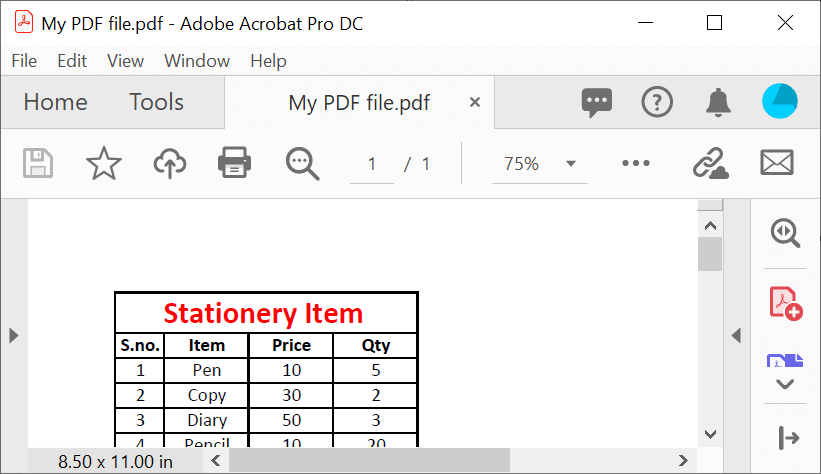 将 Excel 转换为 PDF