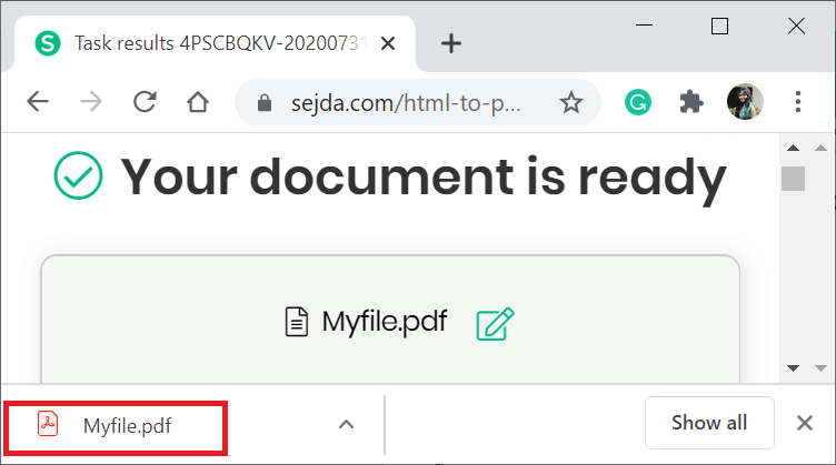 将 HTML 转换为 PDF