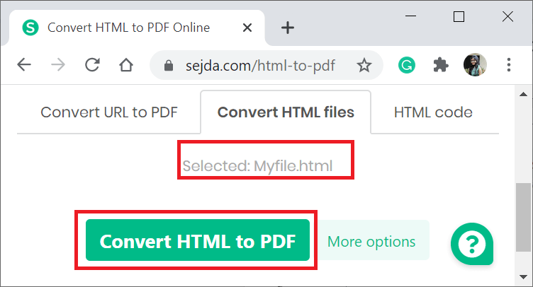 将 HTML 转换为 PDF