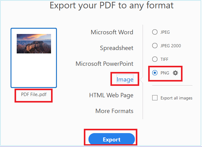 将 PDF 转换为 PNG
