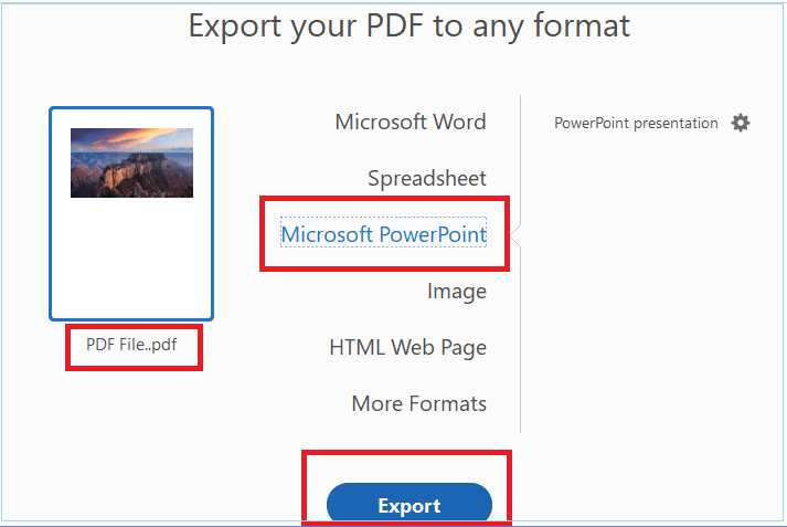 将 PDF 转换为 Powerpoint