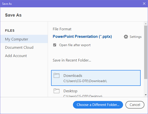 将 PDF 转换为 Powerpoint