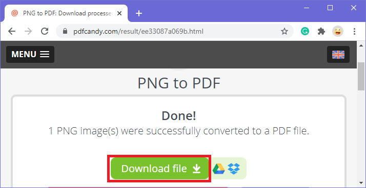 将 PNG 转换为 PDF