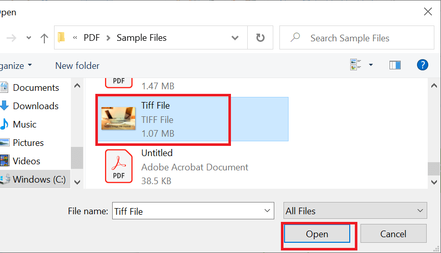 将 TIFF 转换为 PDF
