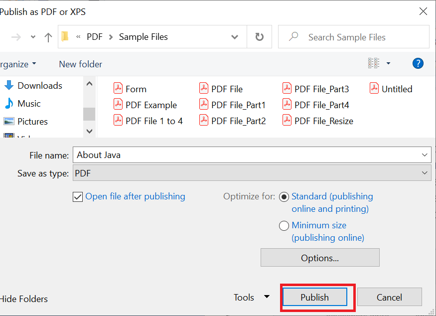 Convert Word to PDF