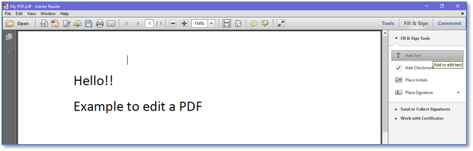 Edit a PDF